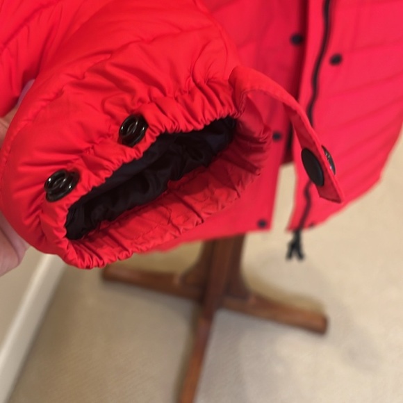 Super dry Faux Fur Hooded Mid Length Puffer Jacket size 8 - Picture 7 of 15